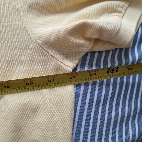 Polo Ralph Lauren Mens Yellow Cotton Classic Fit Short Sleeve Polo Shirt Size L - Picture 7 of 7